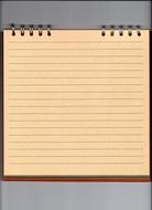 blank yellow Paper on grey pad