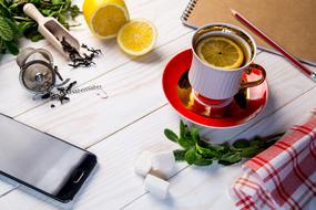 herbal Tea with lemon and spices