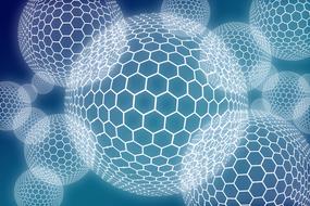 transparent hexagon cells, abstract background, networks