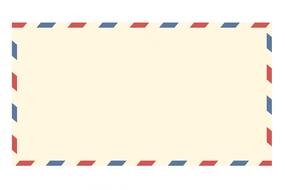 red-blue mail envelope symbol