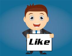 animated man with like sign