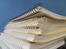 Spring School paper at blue background