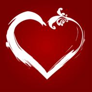 clipart of red heart love sign