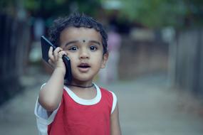 Boy with phone