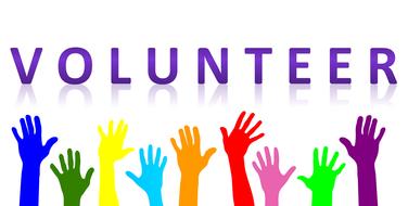 volunteer hands drawing