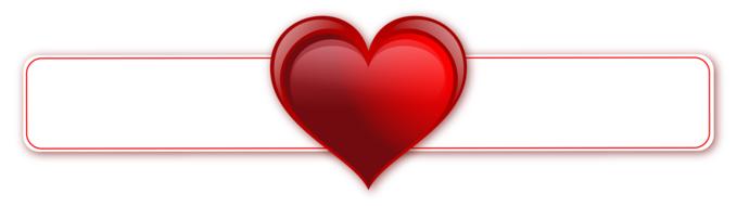 banner red heart transparent background