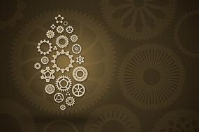 abstract clipart of gears cog pattern
