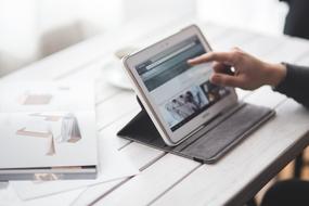 Man and Digital Tablet