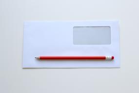 Envelope red Pencil Office