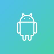 android icon white drawing