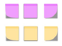 set of six memo stickies