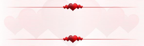 banner, hearts and stripes