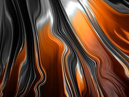grey and orange fractal, abstract texture