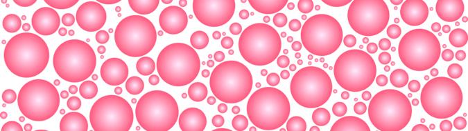 pink bubbles, banner
