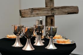 Last Supper, cross, Bread And Wine