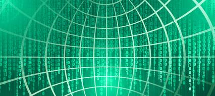 matrix communication software green drawing