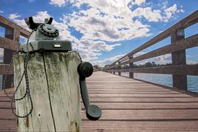 retro phone in the pier