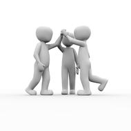 friends together 3d drawing