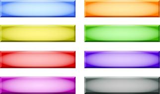set of buttons of different colors