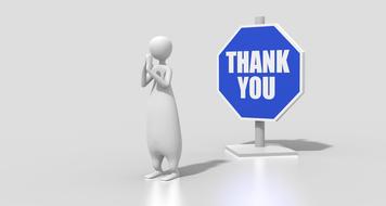 sign thank figure