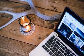 Antler Candle and Computer