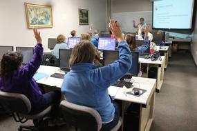 students at computers in Classroom