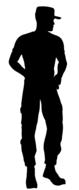 silhouette man soldier