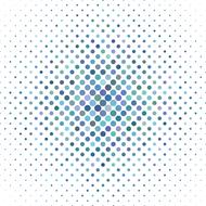 blue dot circle ornamental drawing