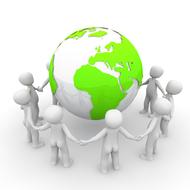 Round dance of white men around the planet