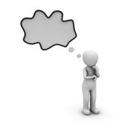 speech balloon talk 3d man drawing