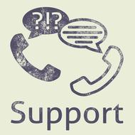 support, phone receivers and questions drawing