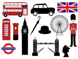 london icons and symbols drawing