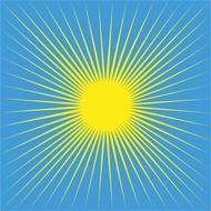 sun rays on sky background