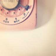 Pink Telephone Communication retro