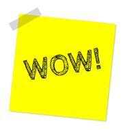 yellow wow message note drawing
