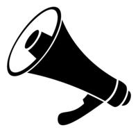 isolated bullhorn