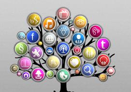 tree with network icons