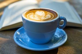 Latte Coffee and Book