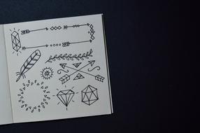 hand Drawing on notebook