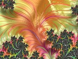 fractal feather artwork drawing