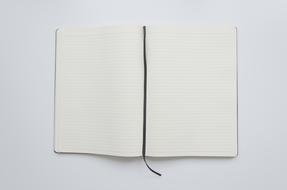 Open blank Notebook with bookmarker