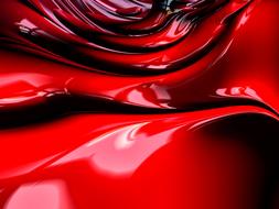 red glossy fractal structure