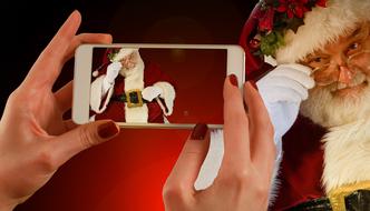 Christmas Santa Claus photo hand