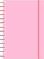 drawn pink notebook on a white background