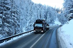 Highway Transport Car snow