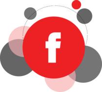 facebook icon in red