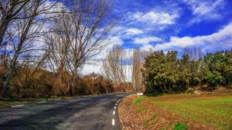 photo of the highway turn to the Pyrenees mountain system