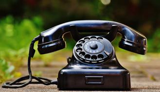 black desk Phone from 1955