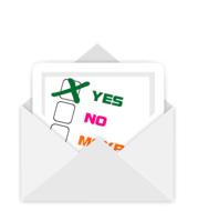 envelope check yes no maybe