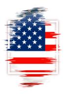 flag of united states of america in frame, digital art